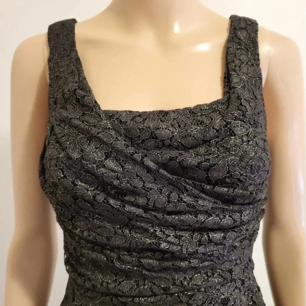 Express Women's Black Floral Dress (Size 4)
